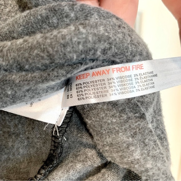 UO Gray Cozy Brushed Knot Steffie Hooded Wrap Crop Top - Picture 11 of 11